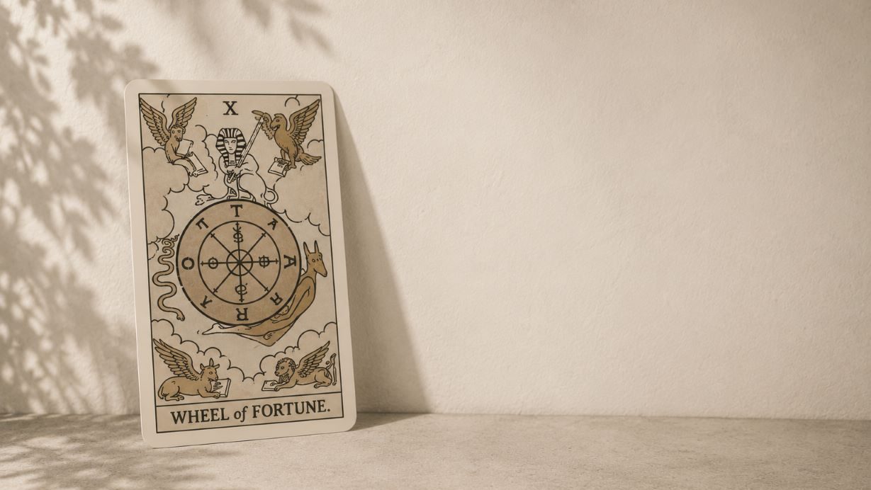 Wheel of Fortune tarot card symbolizing change and new perspectives